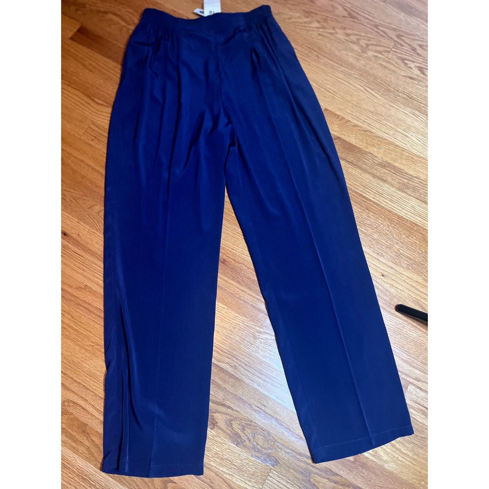 RARE Vintage Victor Carlini Purple Dress Pants Elastic Waist High Rise  16 NWT
